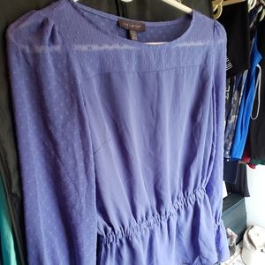 The Limited long sleeve sheer blouse, size xs, blue purple. Never worn